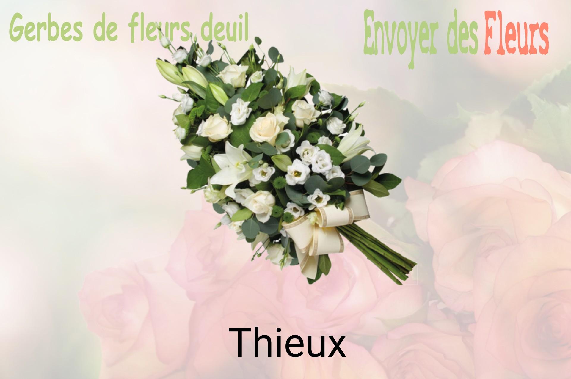 Gerbe de fleurs de deuil livrée à Thieux